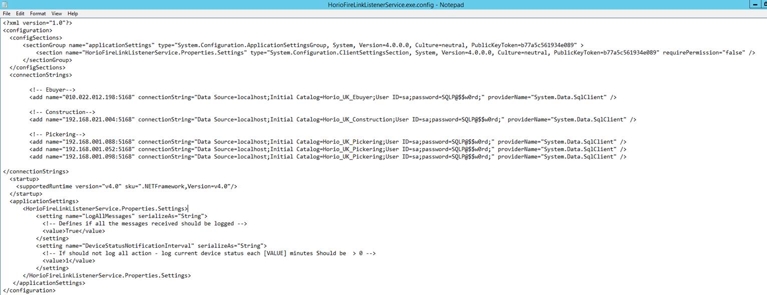 Fire Link configuration before the fix
