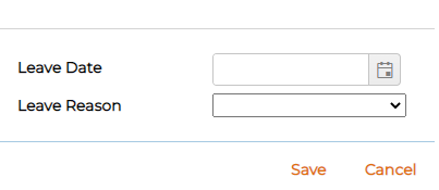 The leaver dialog with Leave Date and Leave Reason